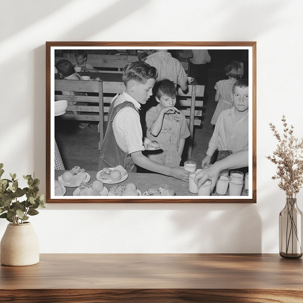 Schoolchildren Lunch at Farm Camp Caldwell Idaho 1941