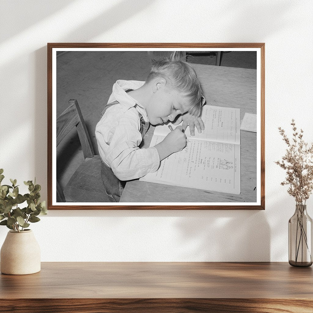 Schoolgirl in Caldwell Idaho Farm Workers Camp 1941