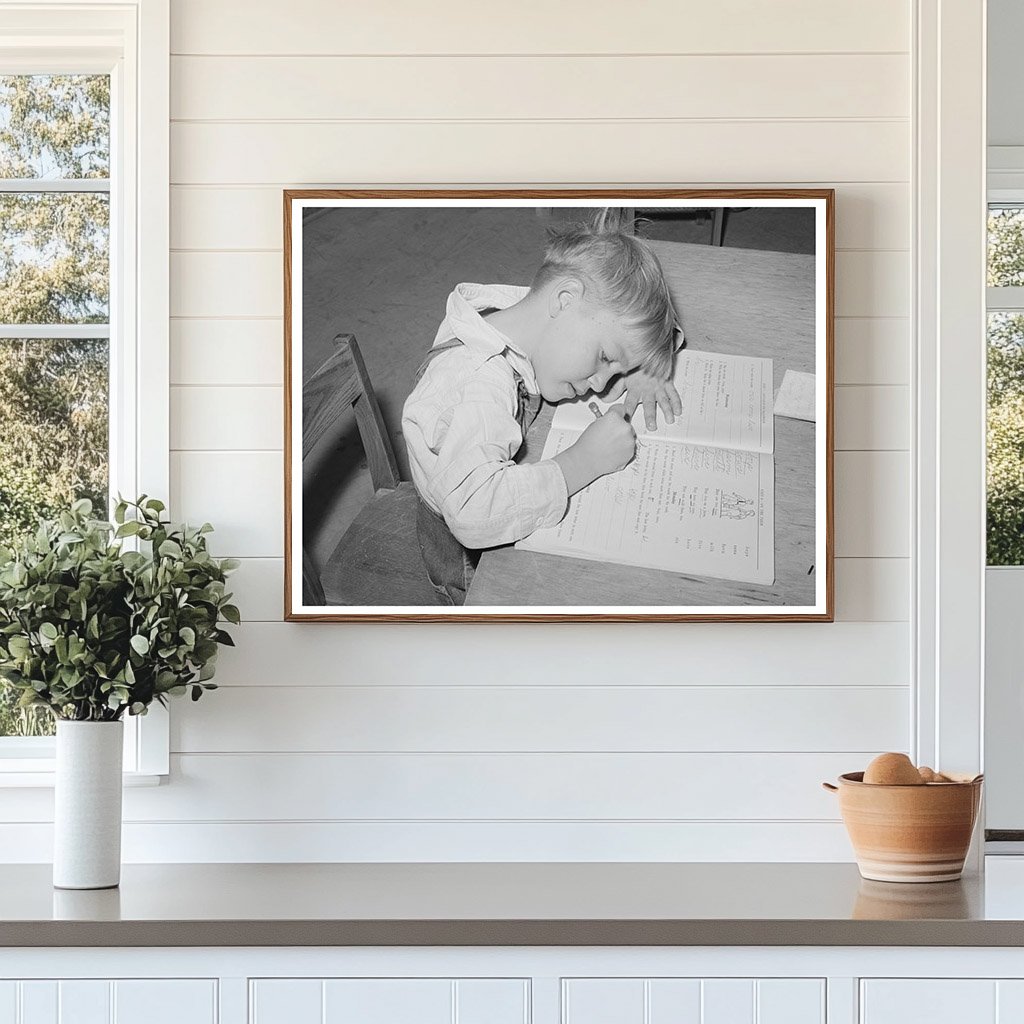 Schoolgirl in Caldwell Idaho Farm Workers Camp 1941