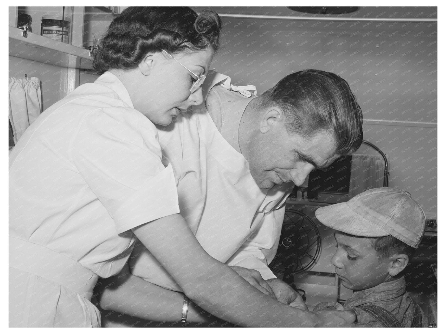 Doctor and Nurse at Migratory Labor Camp Wilder Idaho 1941