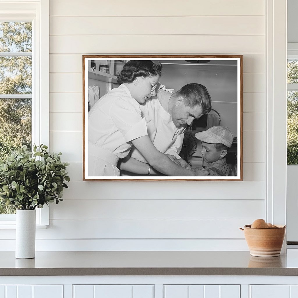 Doctor and Nurse at Migratory Labor Camp Wilder Idaho 1941