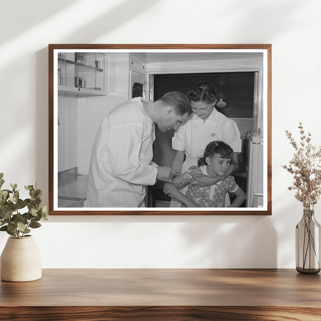 Doctor and Nurse Assist Girl in Mobile Clinic 1941