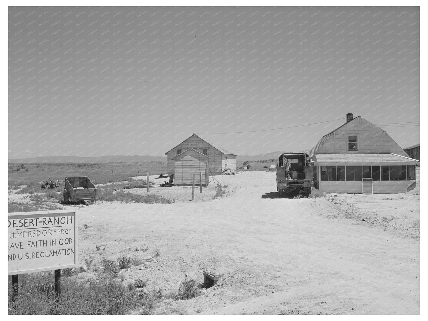 Man at Canyon County Ranch Awaiting Irrigation Water 1941