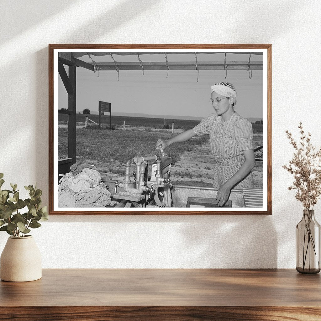 Nurse Doing Laundry at Idaho Labor Camp May 1941