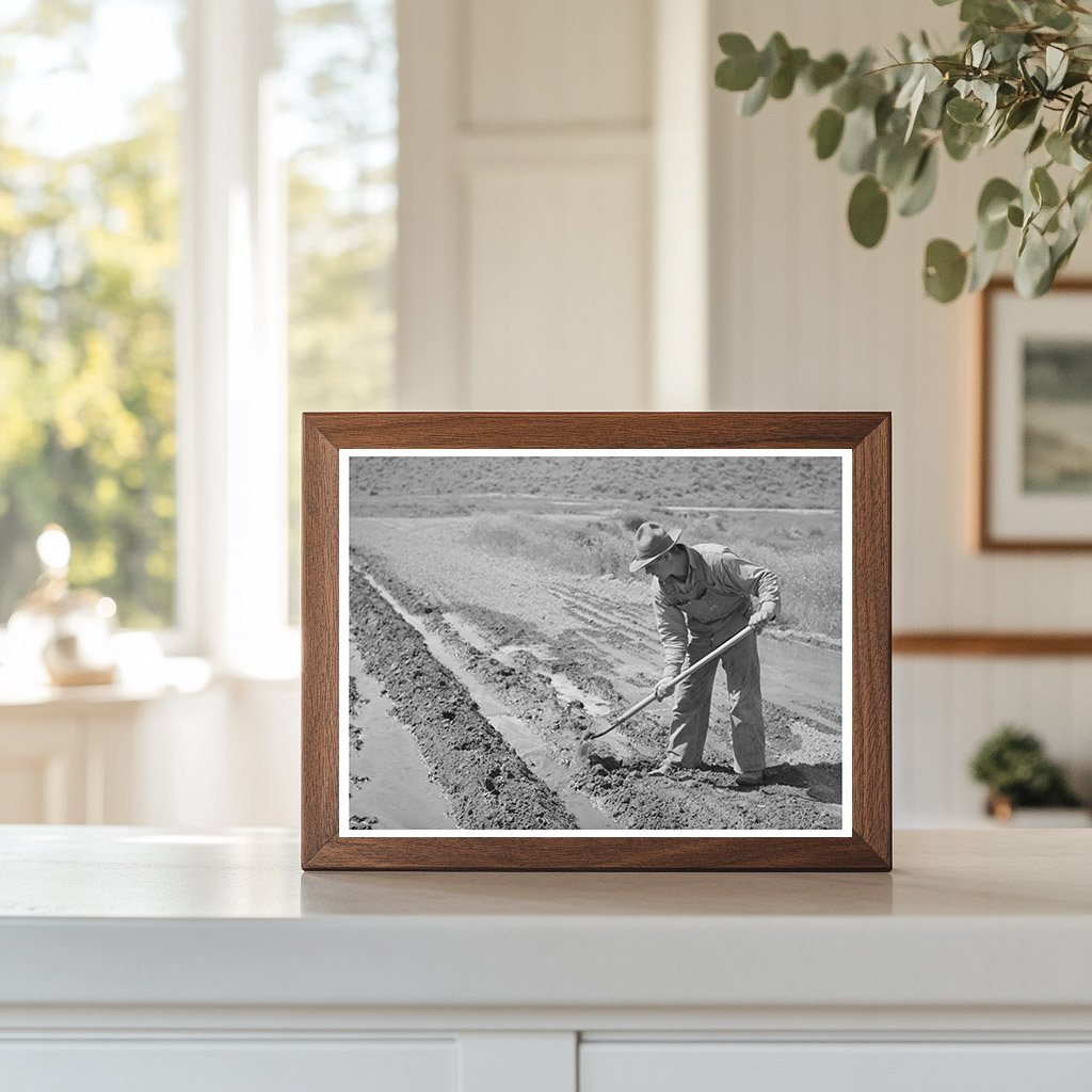 Farmer Tending Garden in Malheur County Oregon 1941