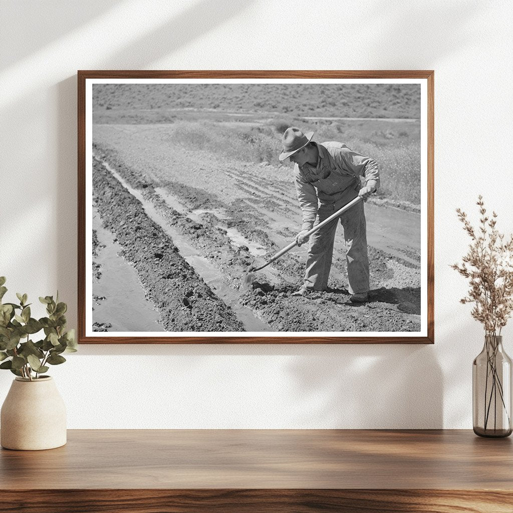 Farmer Tending Garden in Malheur County Oregon 1941