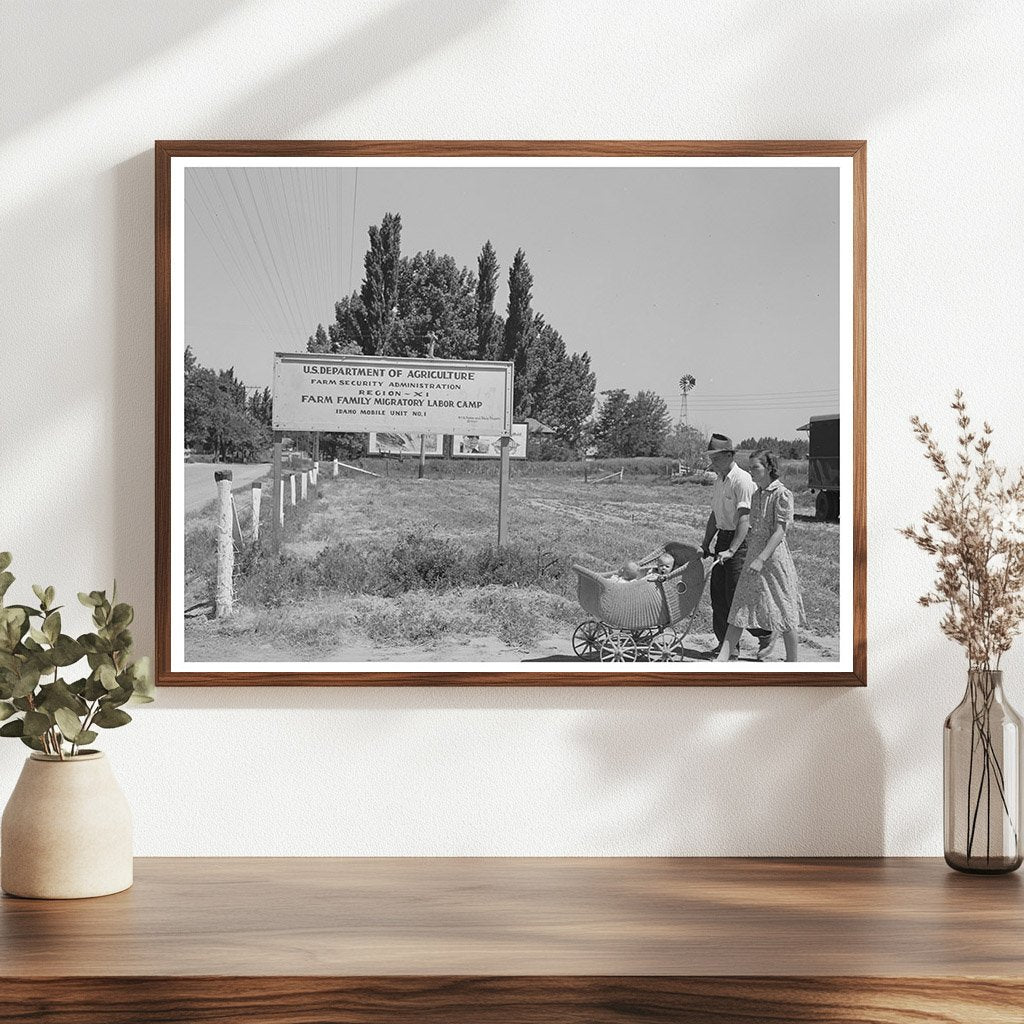 Farm Worker and Wife with Twins in Wilder Idaho 1941