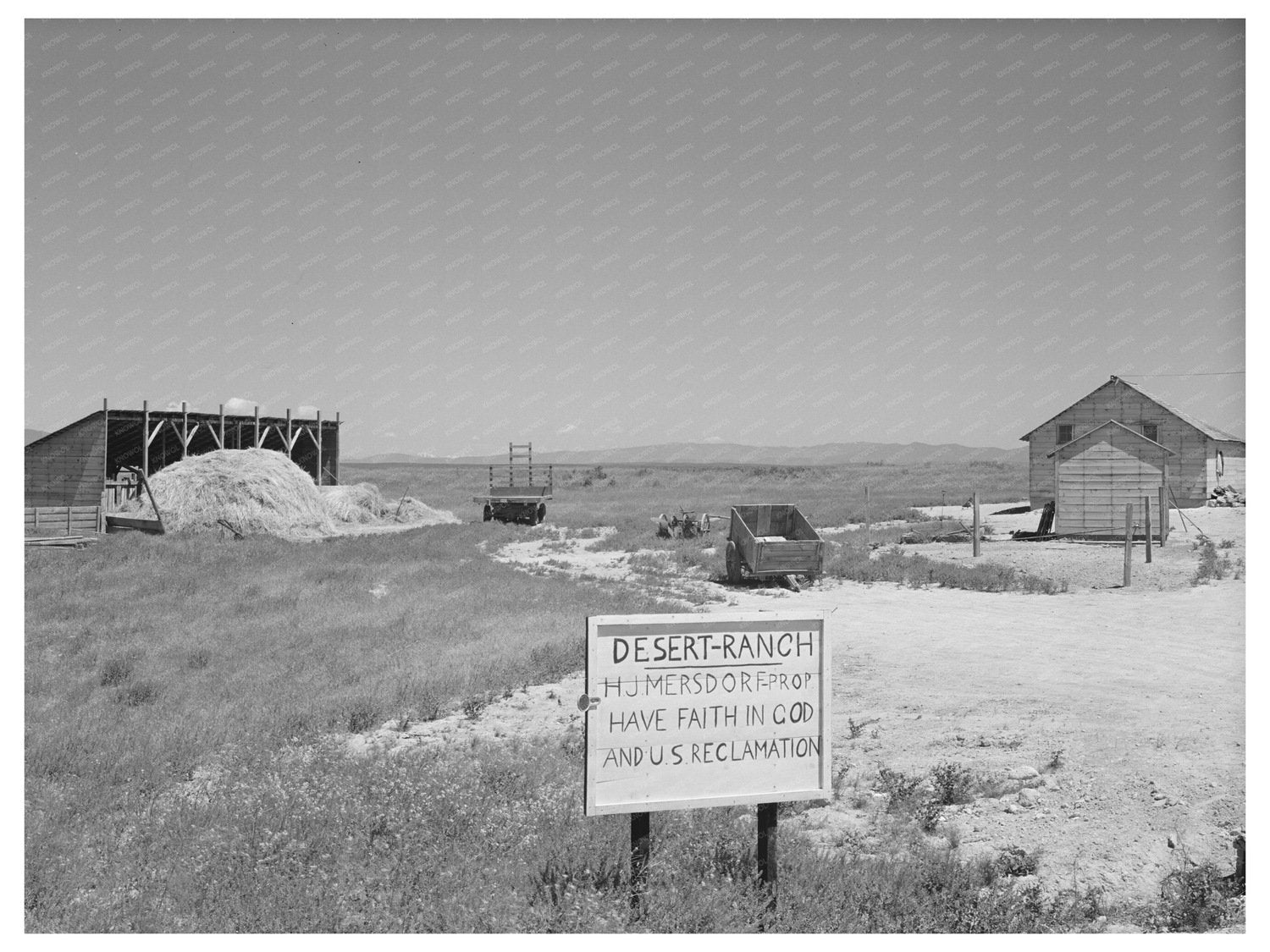 1941 Vintage Ranch Sign for Black Canyon Irrigation Project