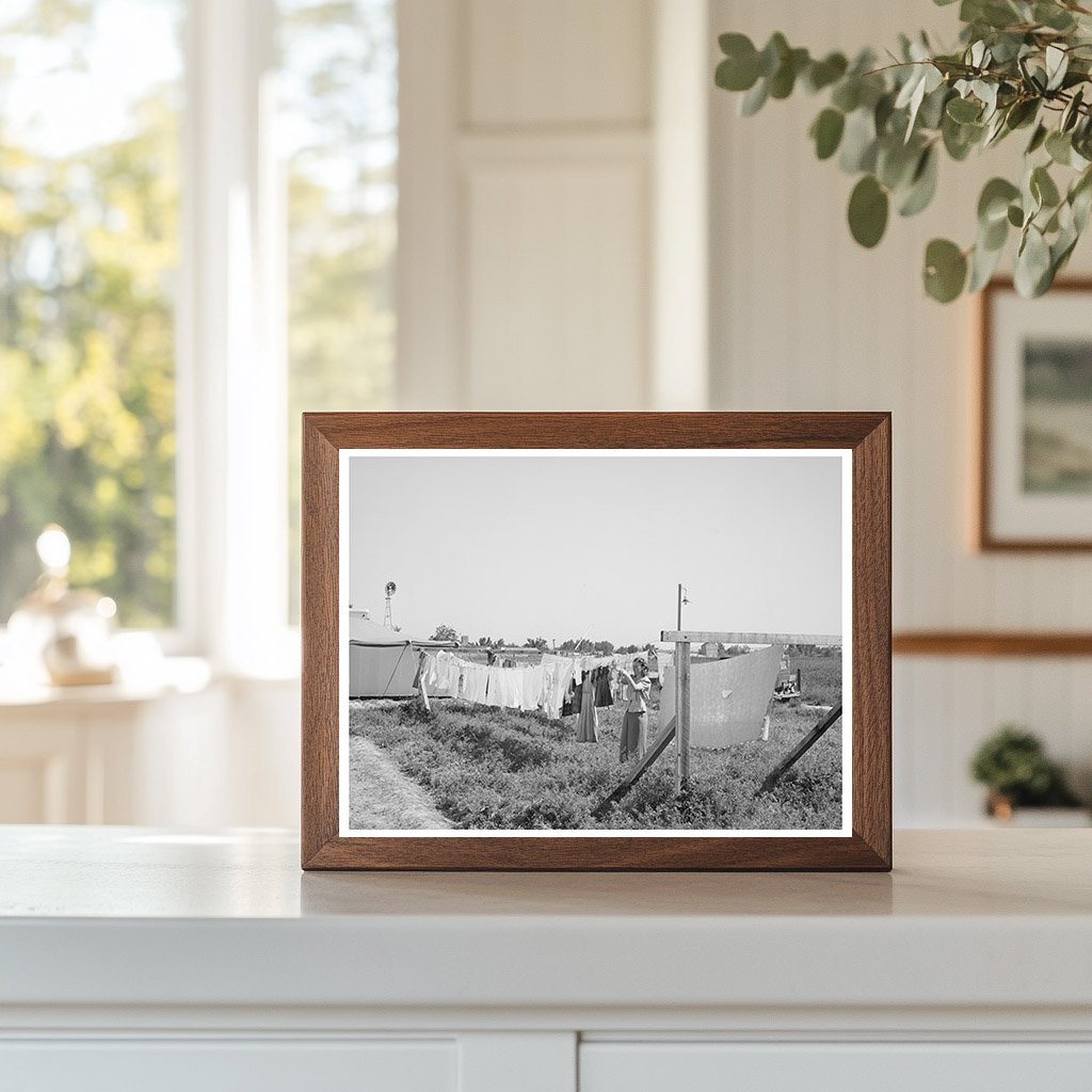 Vintage Laundry at Migratory Labor Camp Wilder Idaho 1941