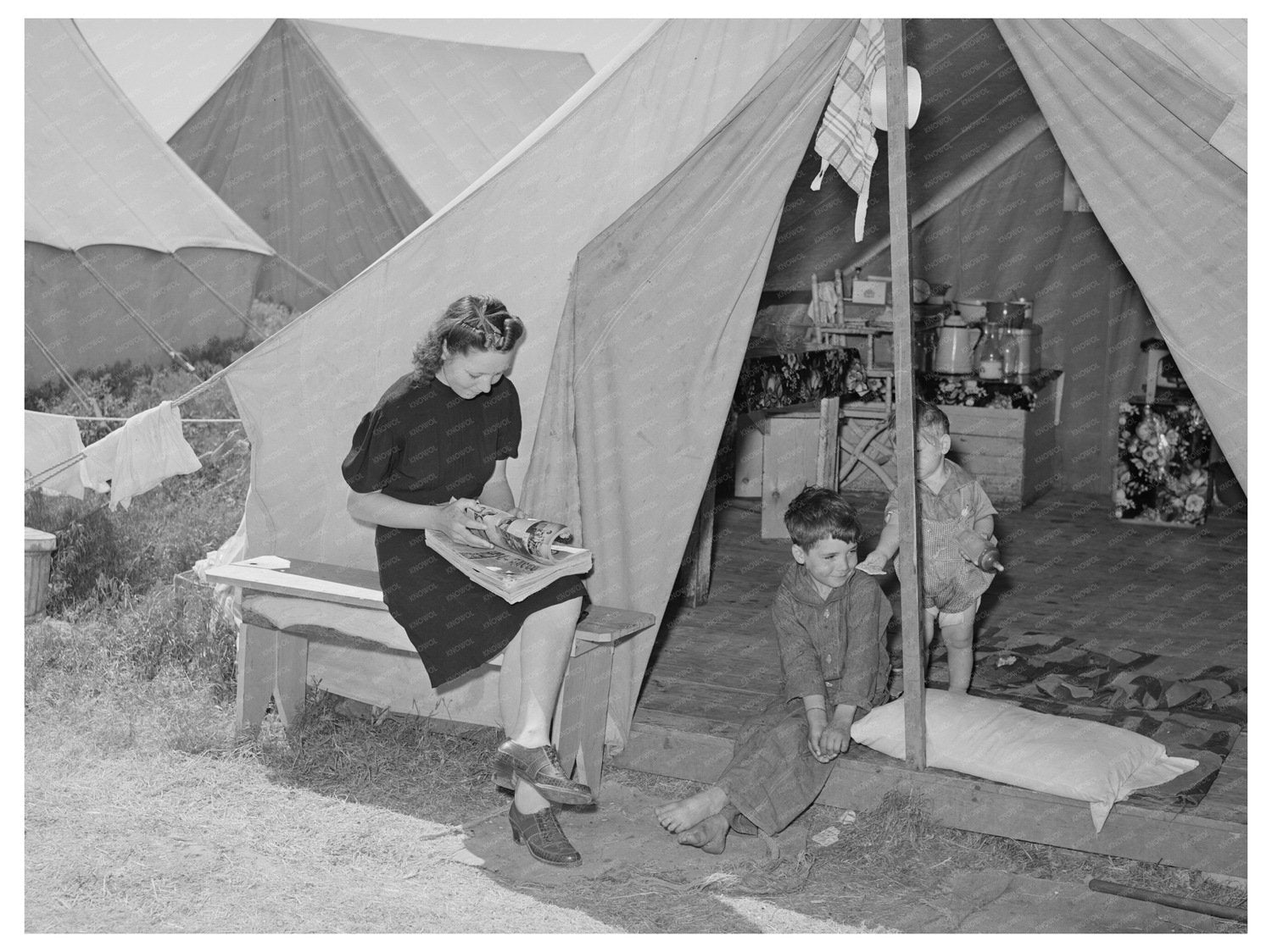 Family of Farm Workers in Migratory Labor Camp 1941
