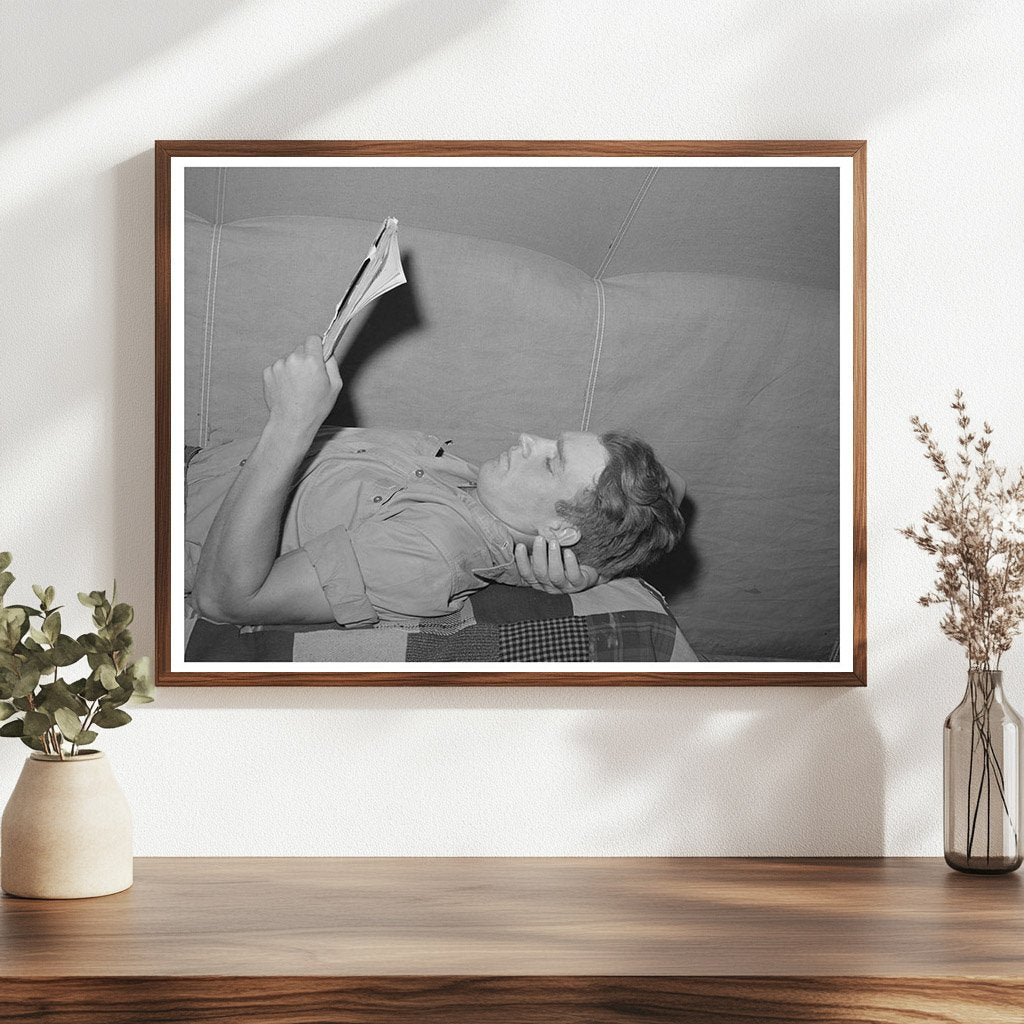 Young farm worker in FSA labor camp Wilder Idaho 1941