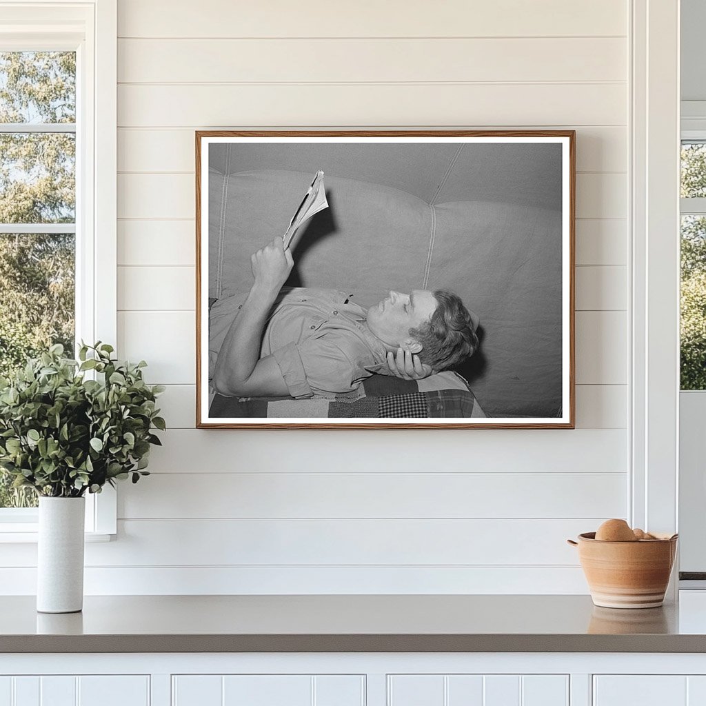 Young farm worker in FSA labor camp Wilder Idaho 1941