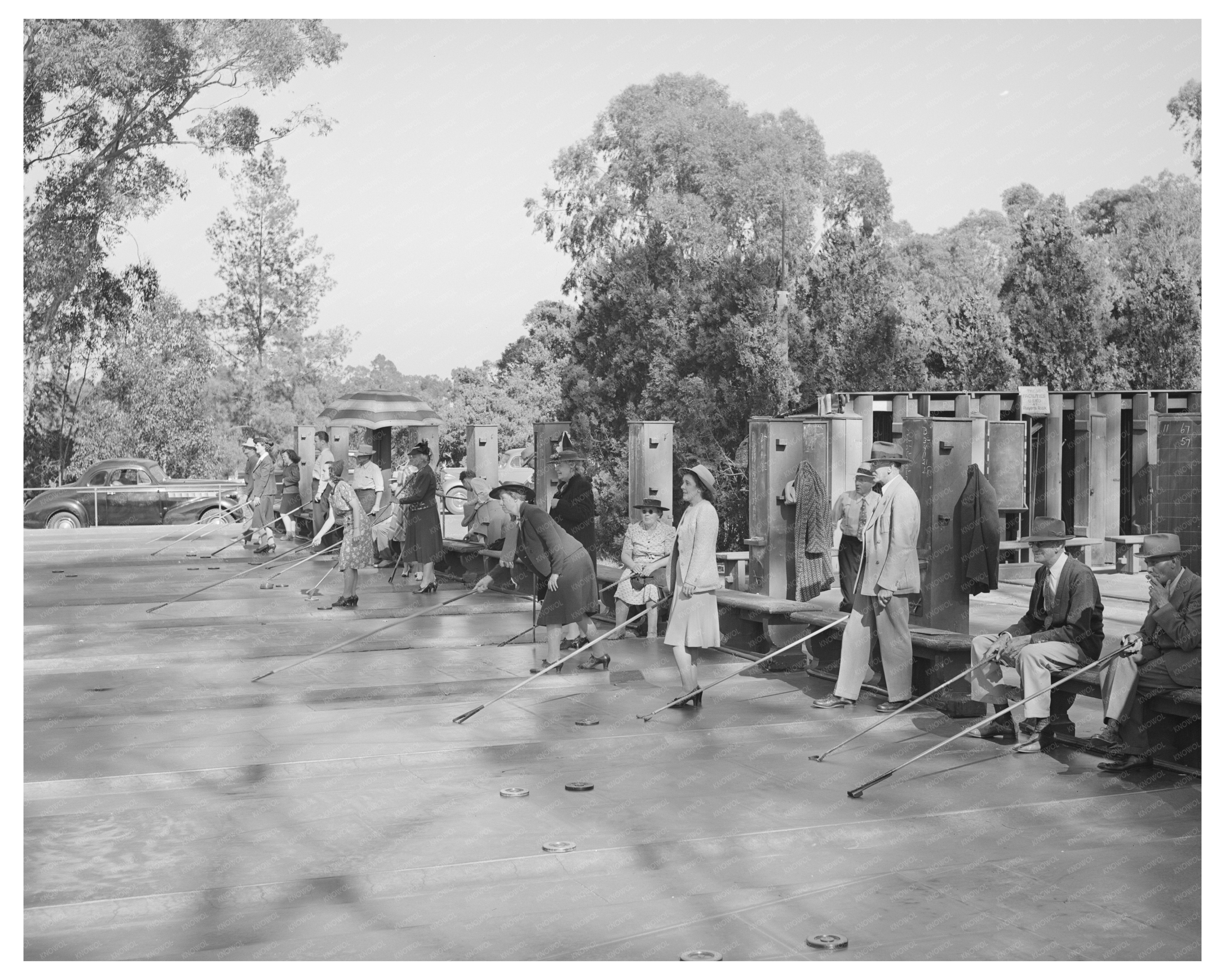 Older Adults Playing Shuffleboard Balboa Park 1941