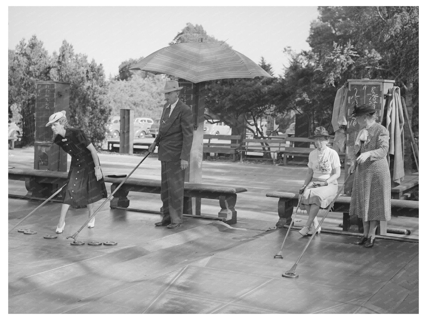 Elderly Shuffleboard Players at Balboa Park May 1941
