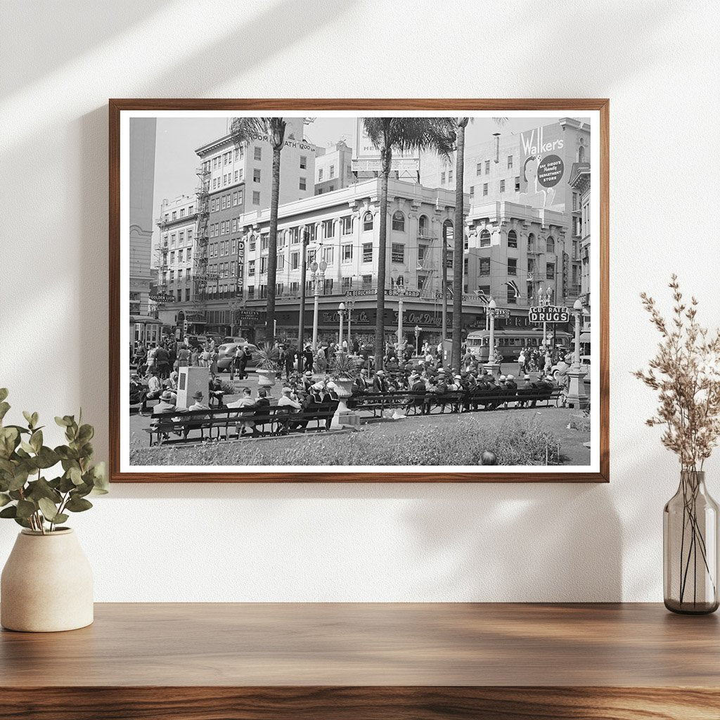 Midtown San Diego Scene May 1941 Urban Life