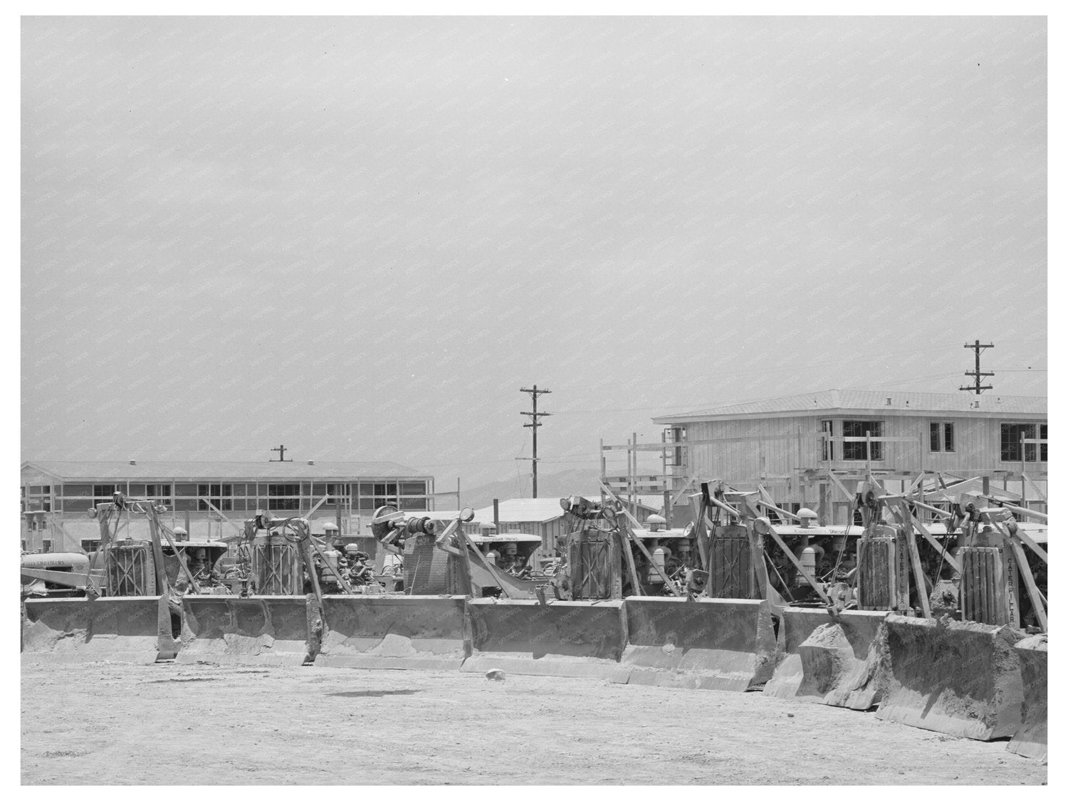 Bulldozers at Defense Housing Project Kearney Mesa 1941