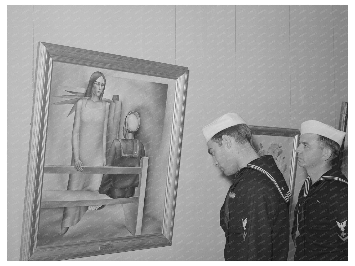 Sailors Observe Sailors Beware Painting in San Diego 1941