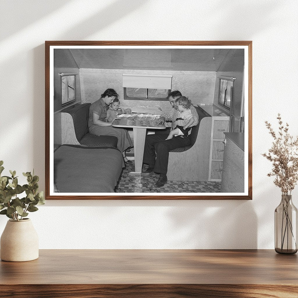 Family Outside Trailer Home San Diego May 1941