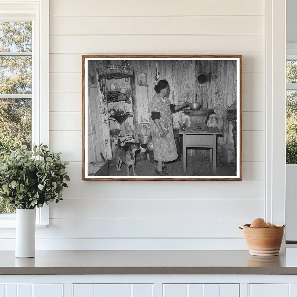 Mexican Woman in San Diego Home June 1941 Vintage Photo