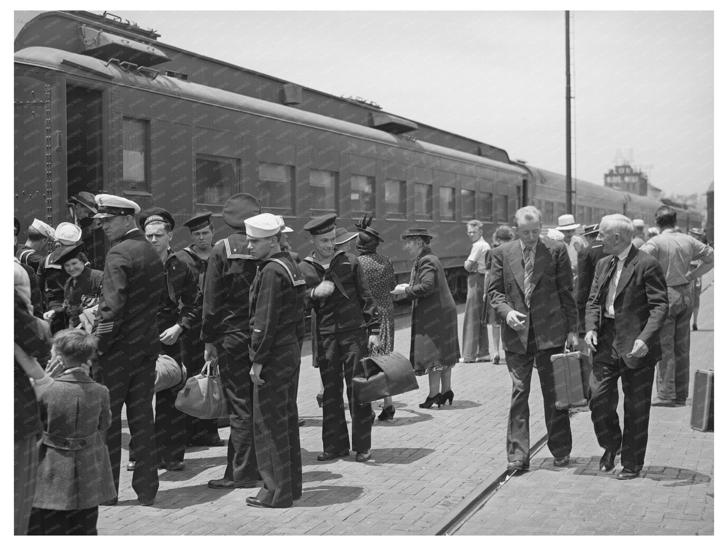 San Diego Railroad Station Scene June 1941