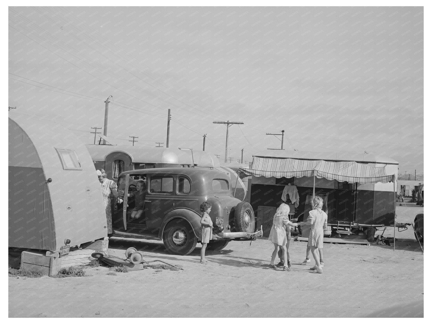 Crowded Trailer Court in San Diego 1941