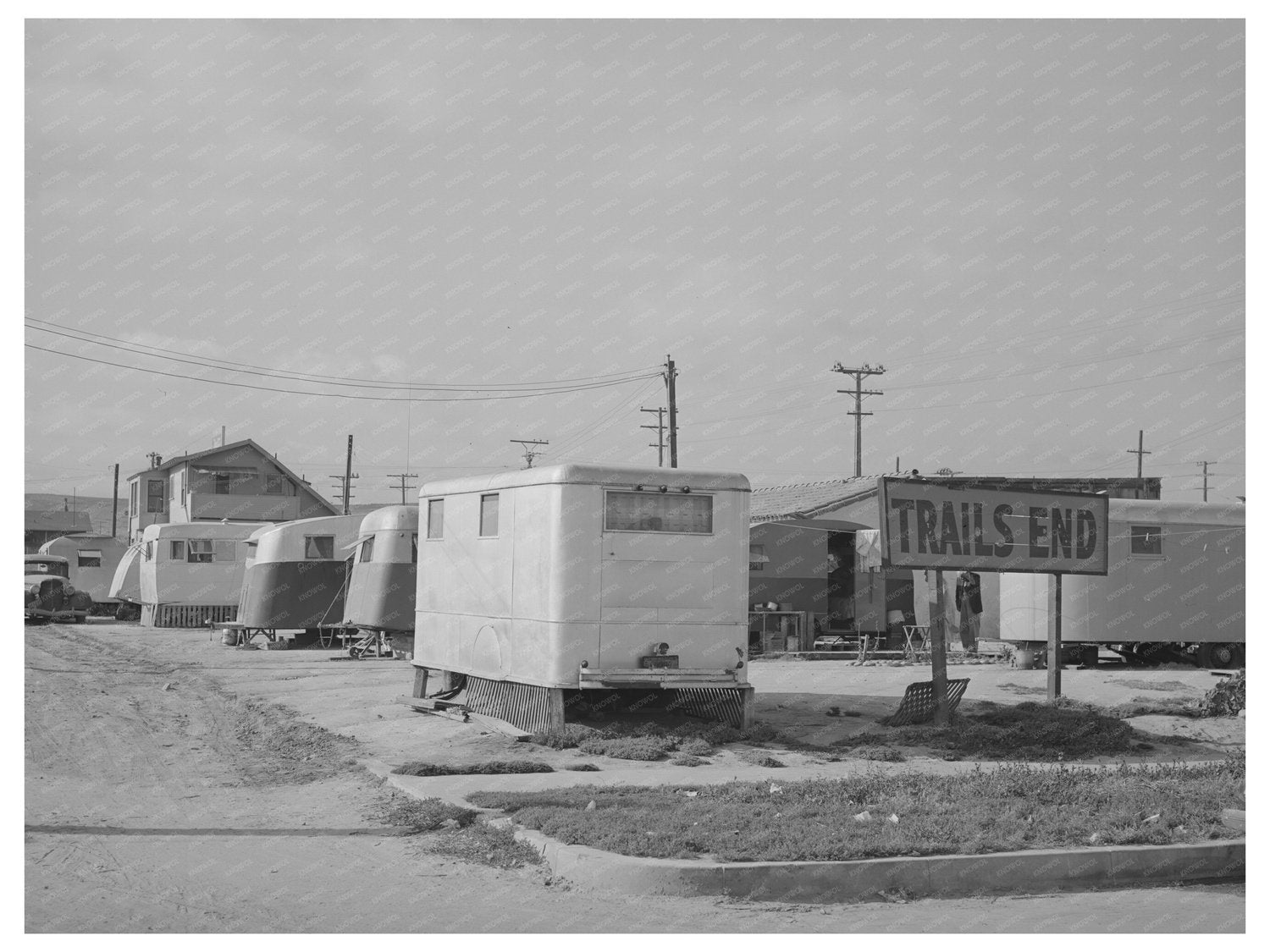 Trails End Trailer Court San Diego June 1941 Vintage Image