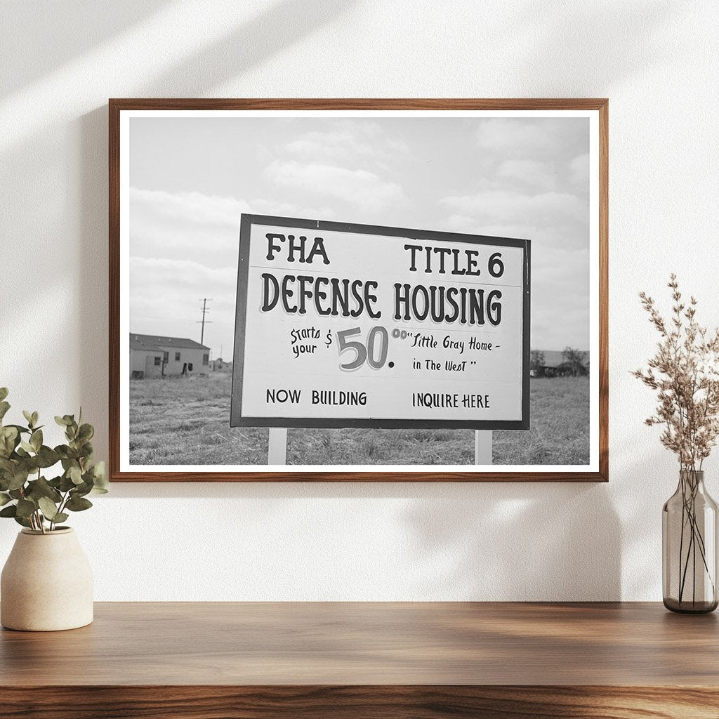 Federal Housing Administration Sign San Diego 1941