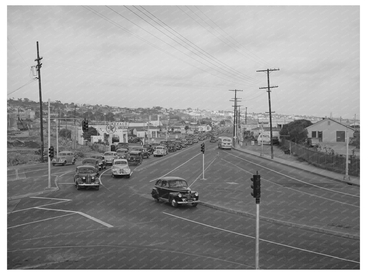 San Diego Traffic June 1941 Consolidated Aircraft Shift Change