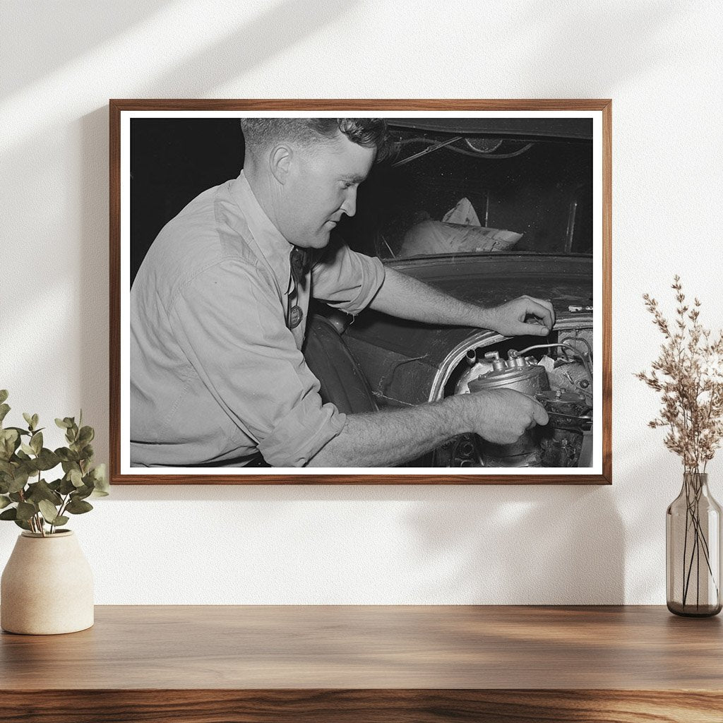 Workman Assembles Diesel-Powered Car June 1941