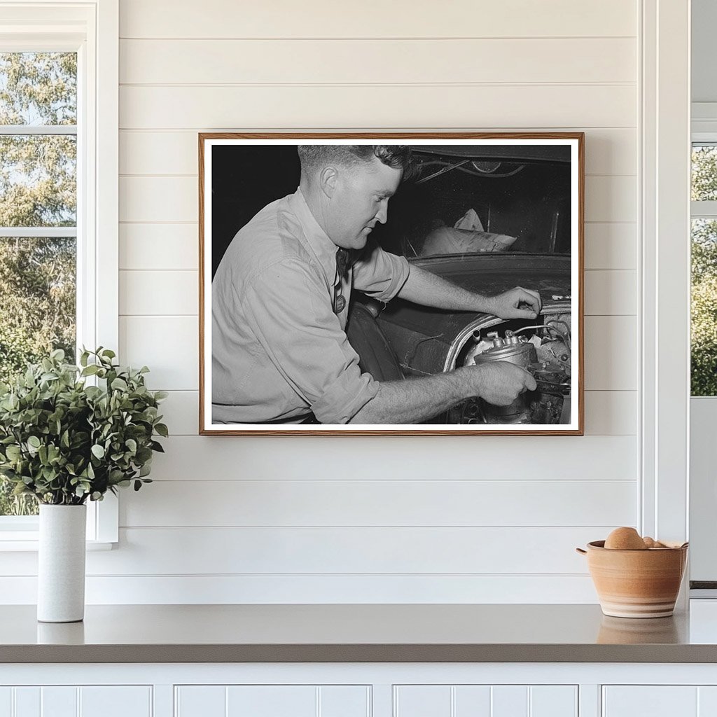 Workman Assembles Diesel-Powered Car June 1941