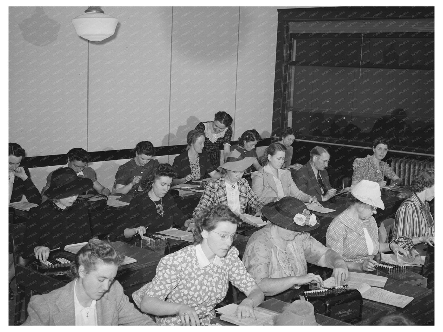 Machine Education Class San Diego Vocational School 1941