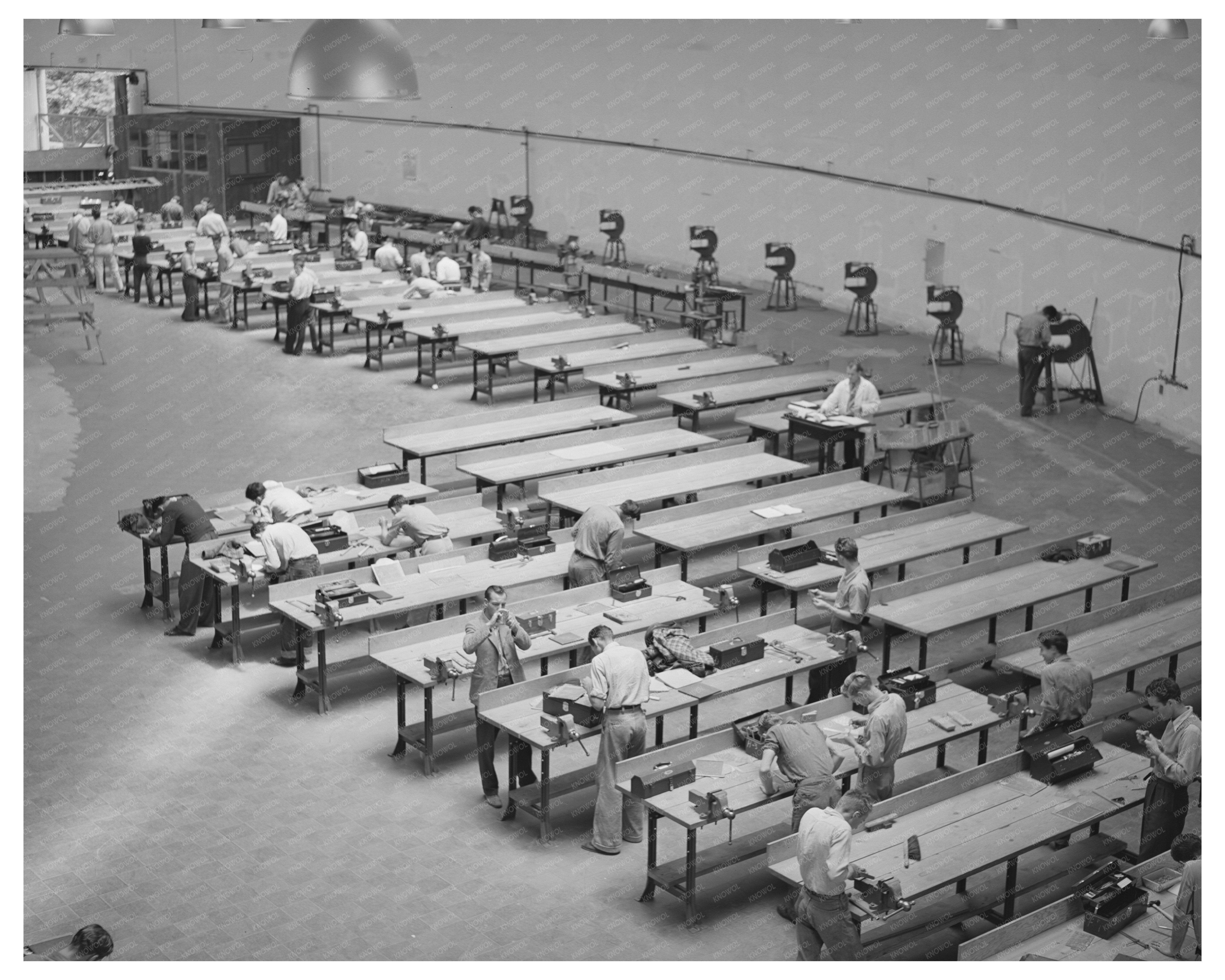 1941 Vocational School Workshop for Aircraft Workers San Diego