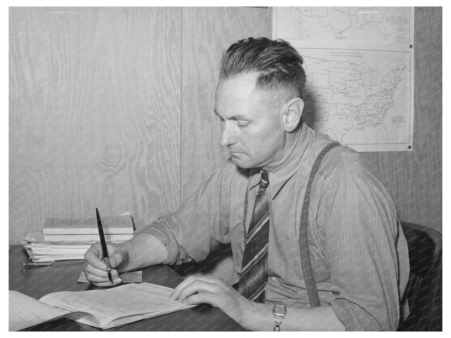 Manager at Farm Security Administration Camp Caldwell 1941