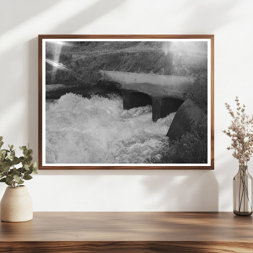 Irrigation Water Flowing from Deer Flat Reservoir 1941