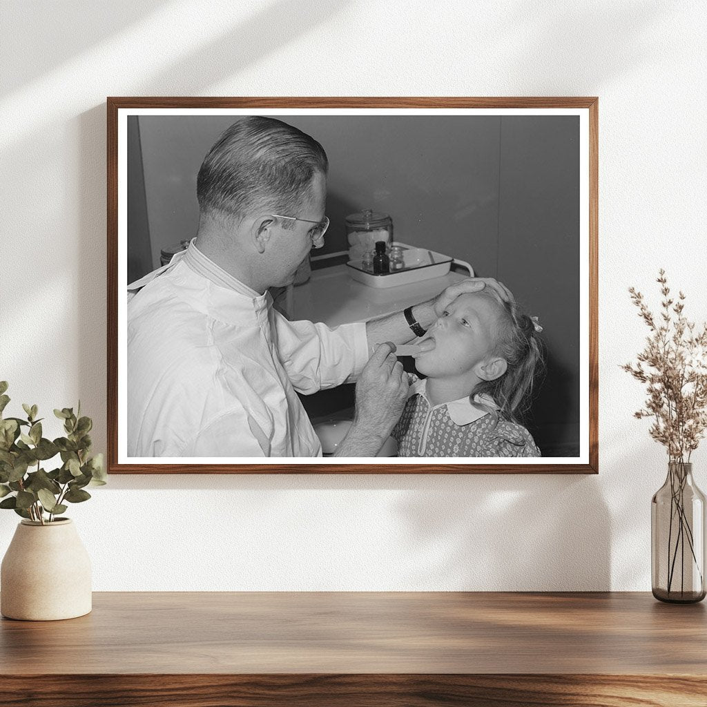 Doctor Examines Farm Worker’s Daughter Caldwell Idaho 1941