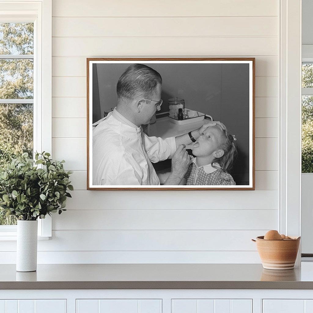 Doctor Examines Farm Worker’s Daughter Caldwell Idaho 1941