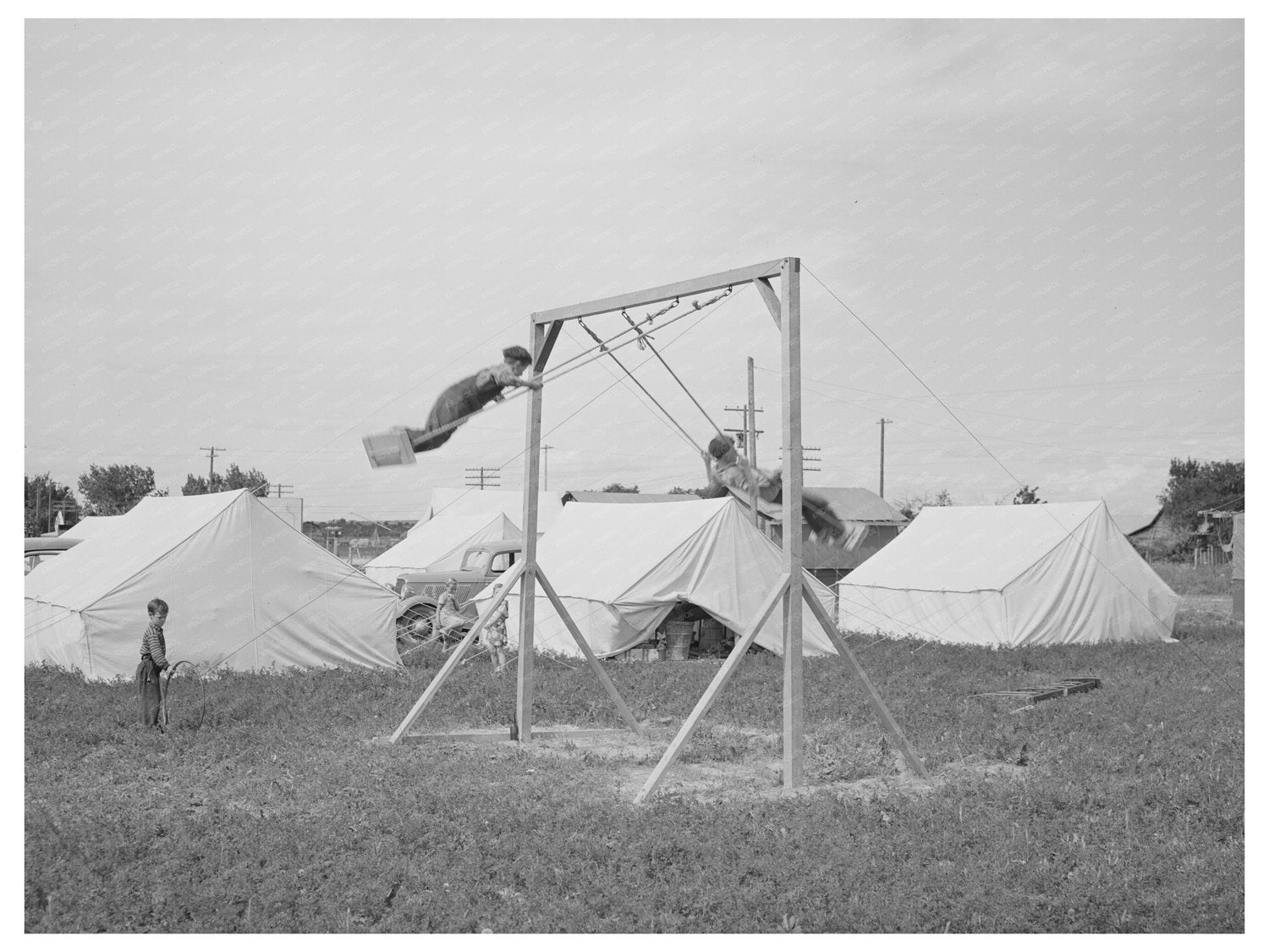 Children Playing at FSA Labor Camp in Nampa Idaho 1941