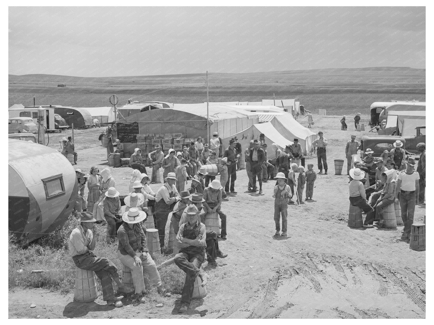 Pea Pickers at Labor Camp Canyon County Idaho June 1941