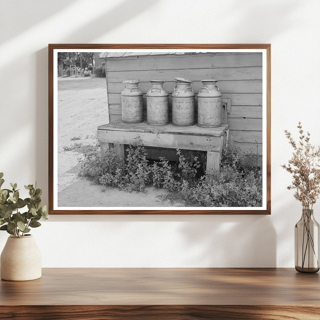 Milk Cans on Dairymens Cooperative Farm Idaho 1941