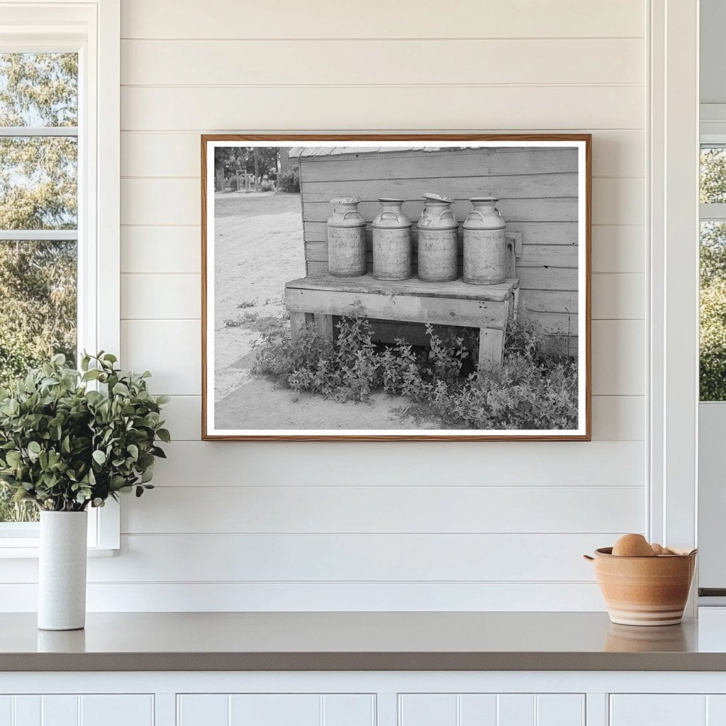 Milk Cans on Dairymens Cooperative Farm Idaho 1941