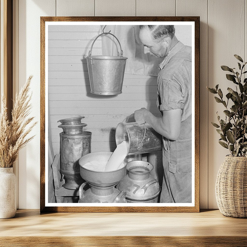 Milk Pouring Process at Dairymens Cooperative Creamery 1941