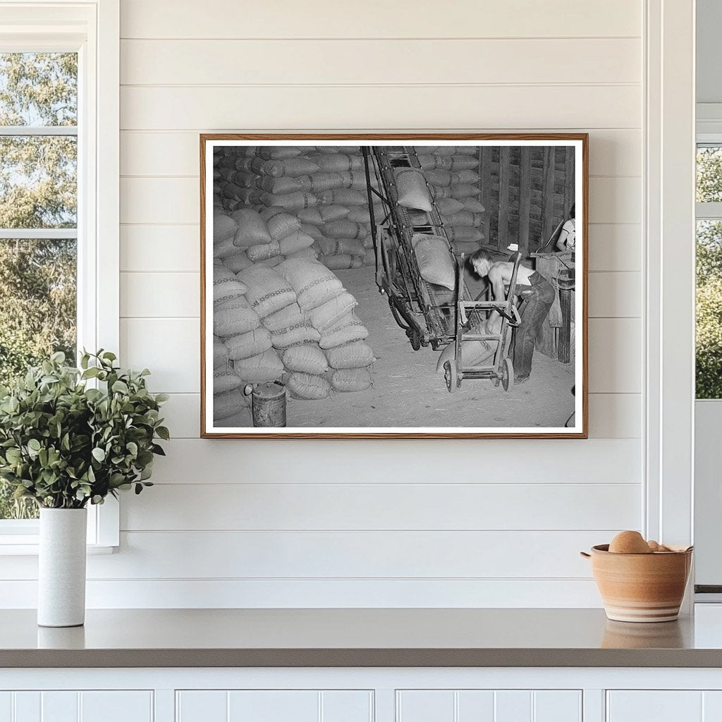 Sacked Wheat Warehouse Touchet Washington July 1941