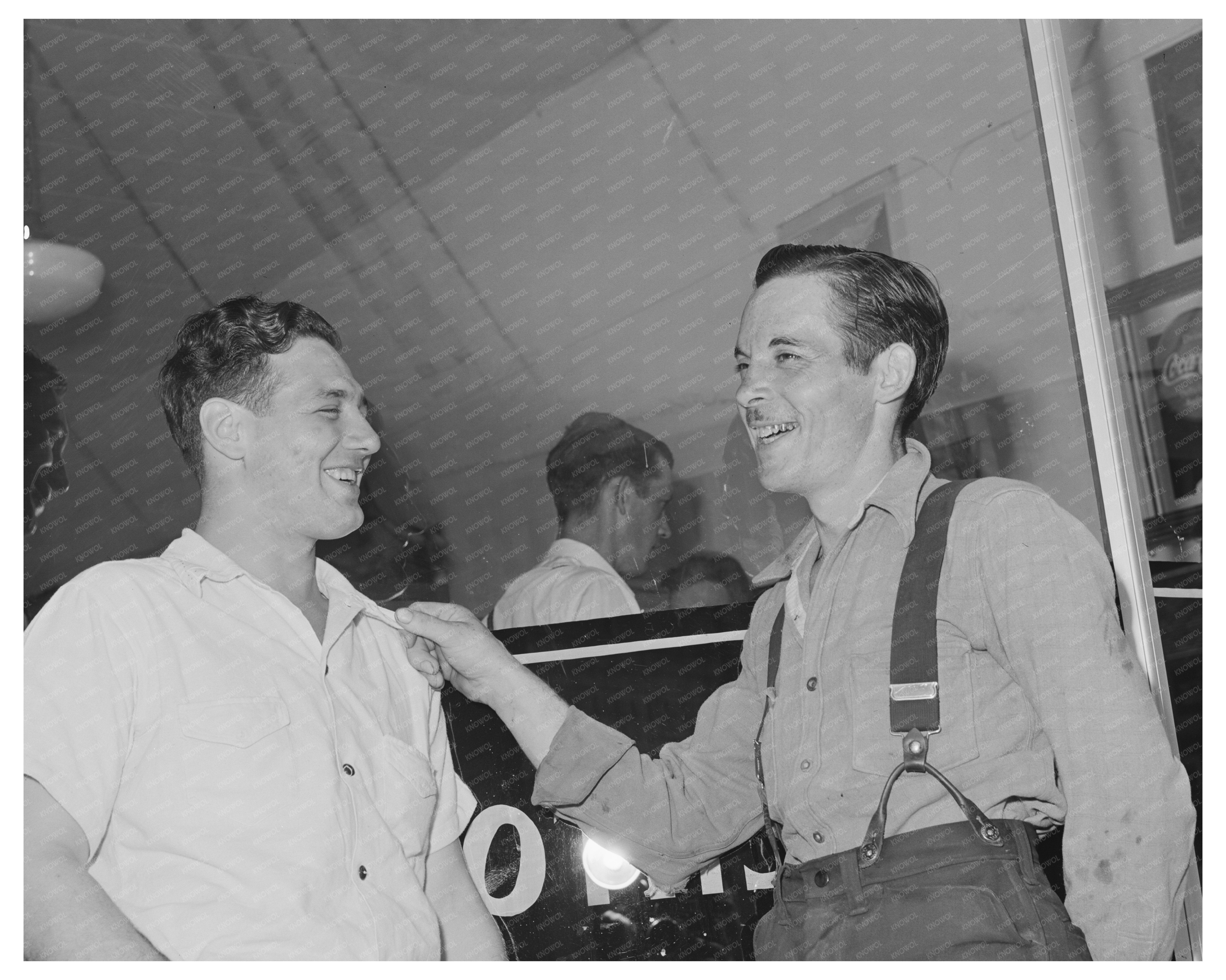 Lumberjacks in Orofino Idaho July 1941 Vintage Scene
