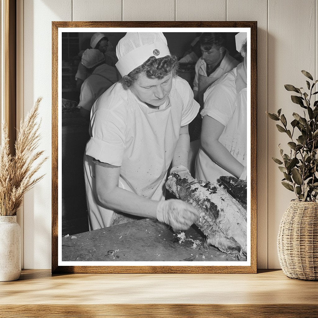 Skinning Cooked Tuna Columbia River Packing Association 1941