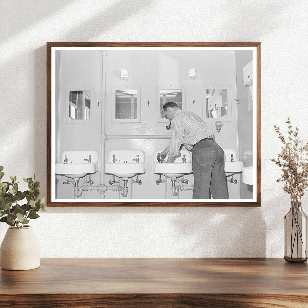 Navy Shipyard Worker Washroom Bremerton 1941