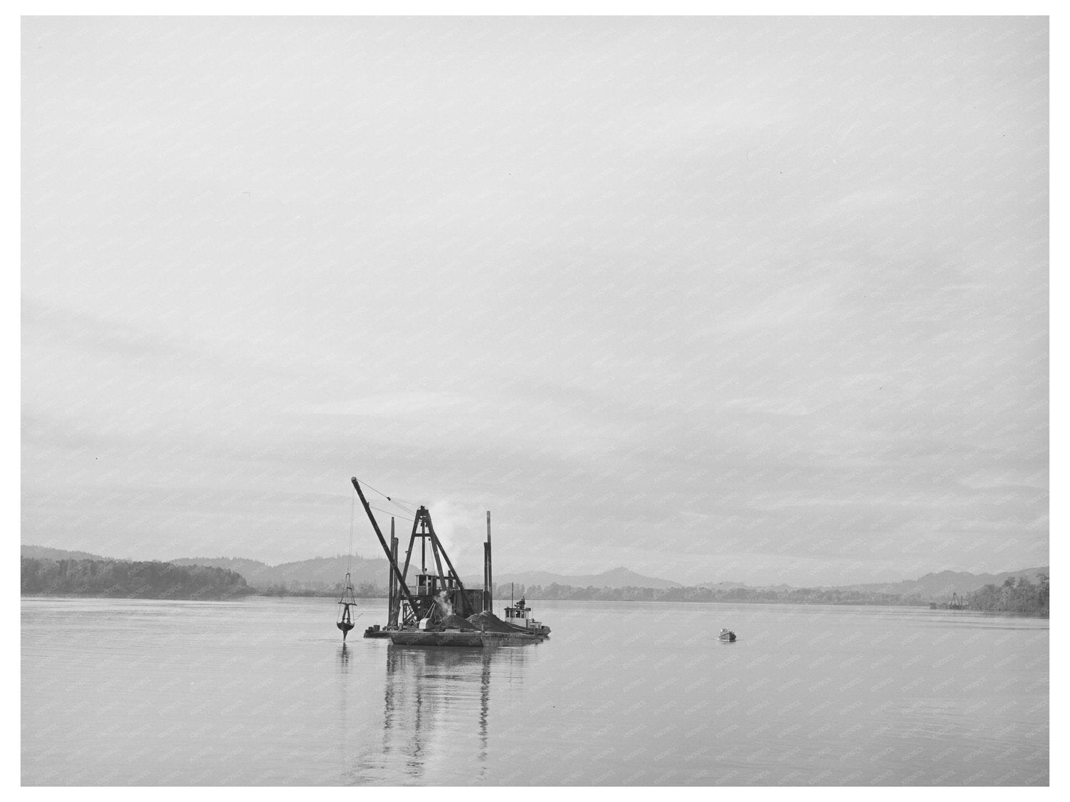 Dredge Operation in Columbia River Wahkiakum County 1941