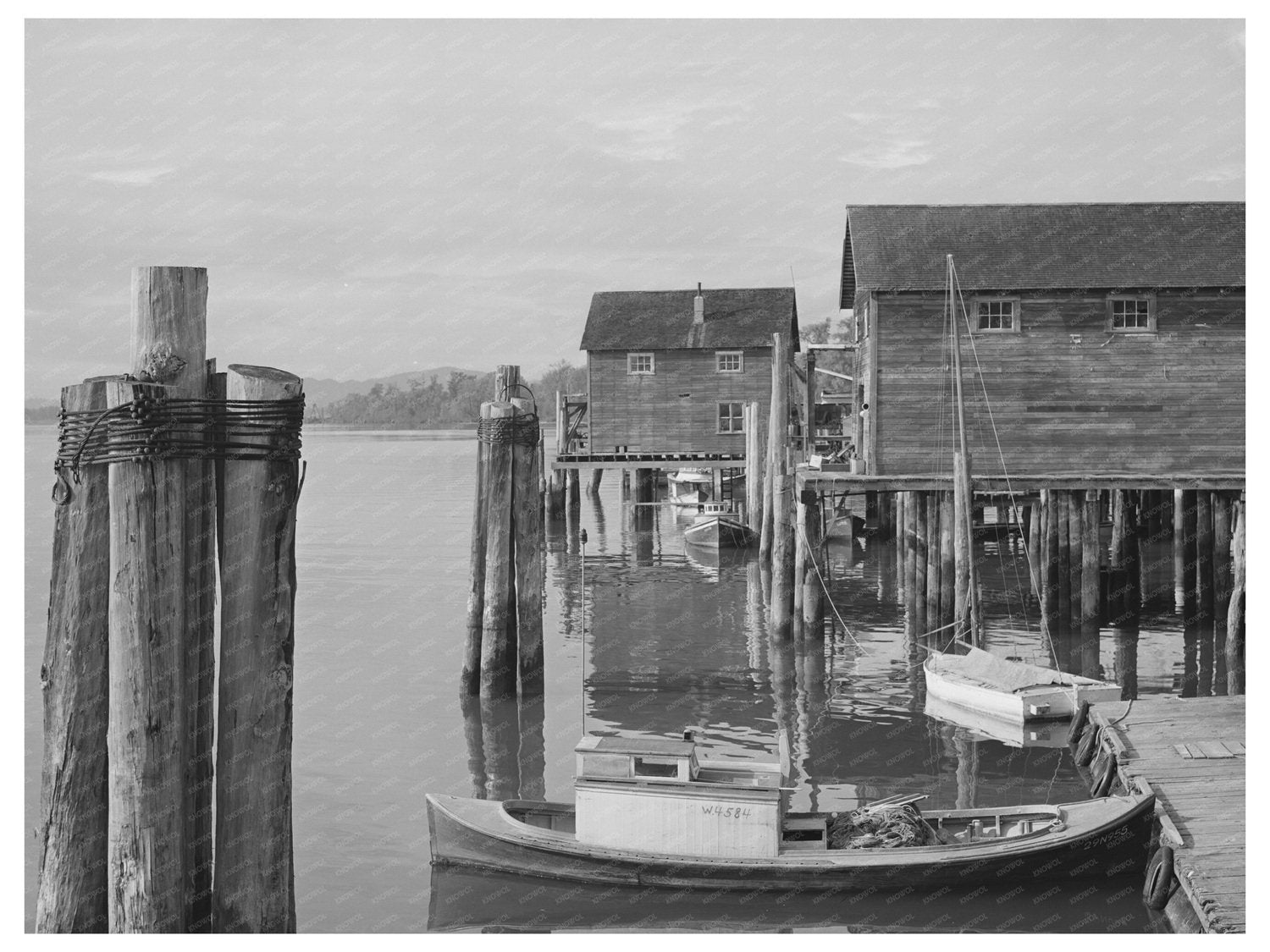 Cathlamet Waterfront View Wahkiakum County 1941