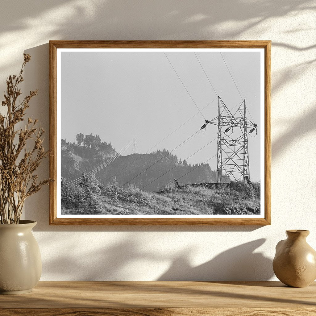 Bonneville Dam Power Transmission Oregon 1941 Image