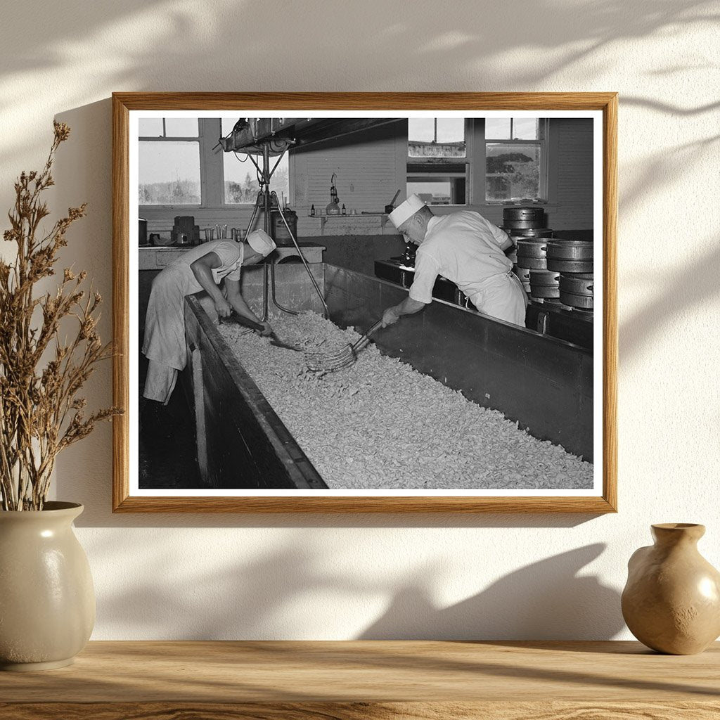 Curd Stirring at Tillamook Cheese Plant October 1941