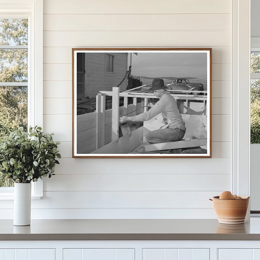 Carpenter at Work on Farmhouse Black Canyon Project 1941